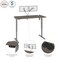 Bestar Bestar Upstand 60W x 30D Standing Desk with Dual Monitor Arm in bark grey 175870-000047 - alternate 10